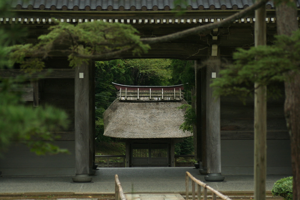 押しつぶされる静寂　　―林泉寺・惣門―