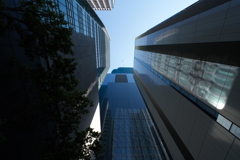 between buildings