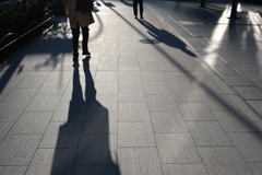 Shadow on the way to work