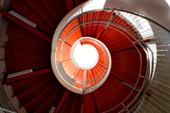 red spiral staircase