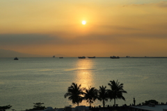 The sunset over Manila Bay