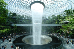The world's largest indoor waterfall