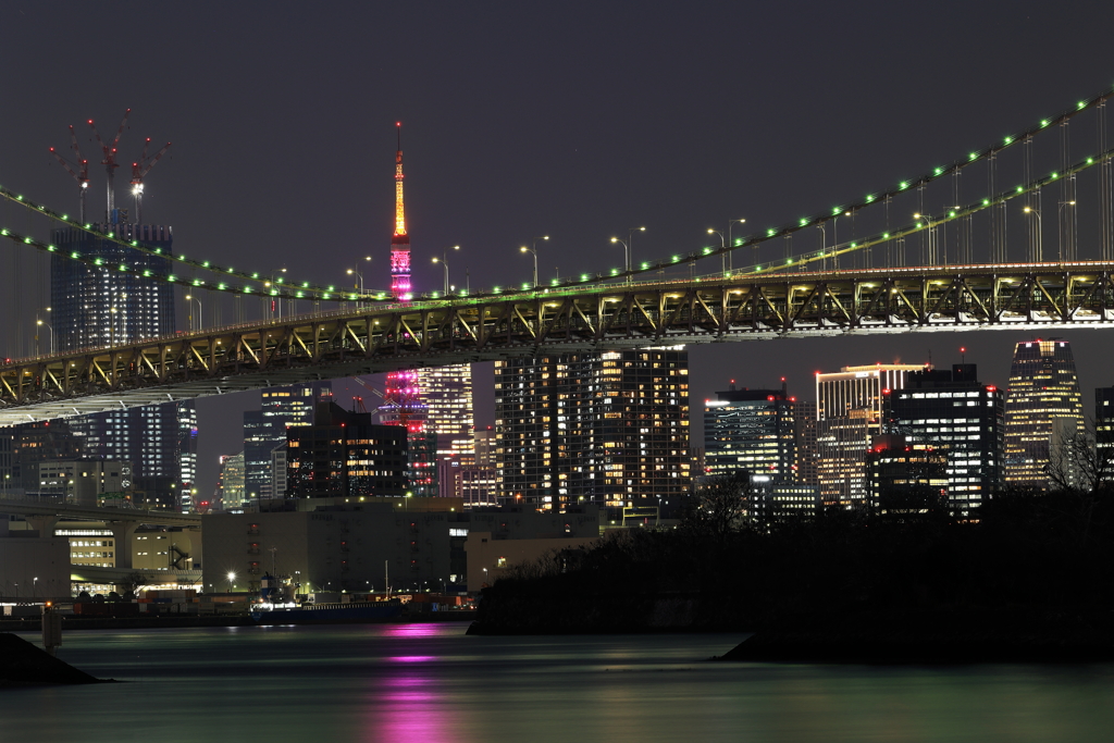 Skyscraper over the bridge