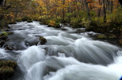 a flowing in late autumn