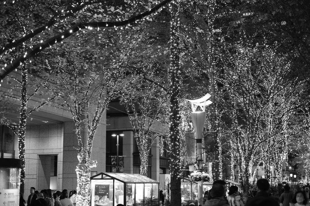 Monochrome street in MARUNOUCHI