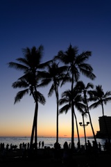 After sunset in Waikiki