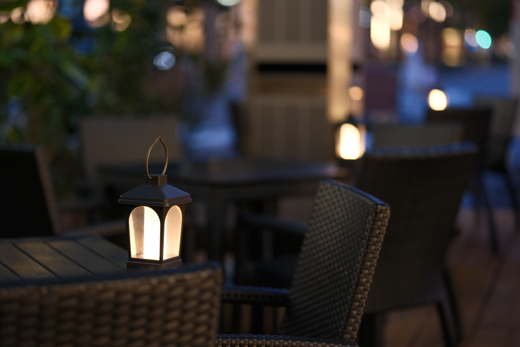 今宵はテラスで