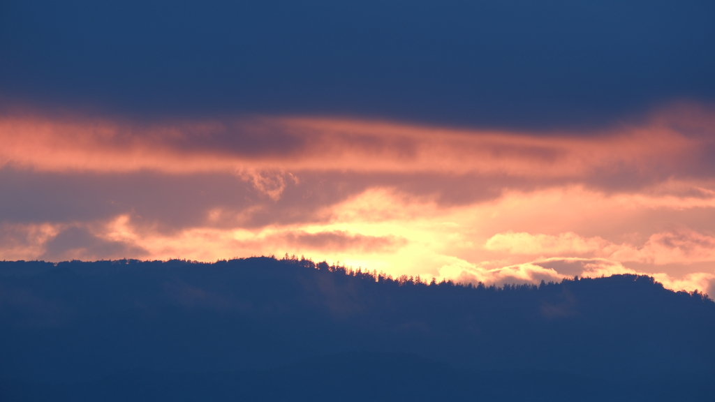 At the end of the sunset