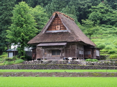 小雨の五箇山