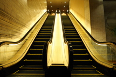 Glowing escalator