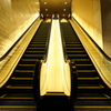 Glowing escalator