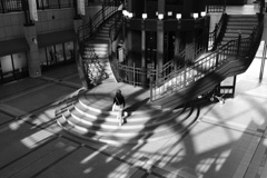 stairs full of light