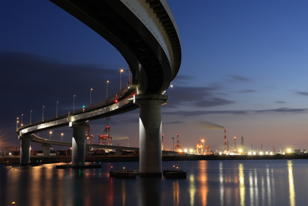 INABA-port line night view