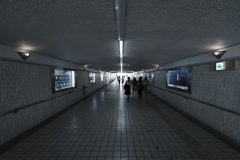 through the underground passage through the underground passage