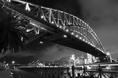 look up at the bridge