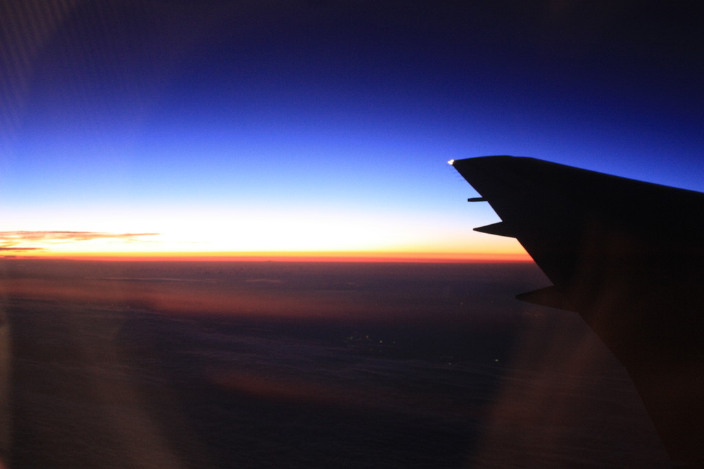 雲の上からの夕ぐれ