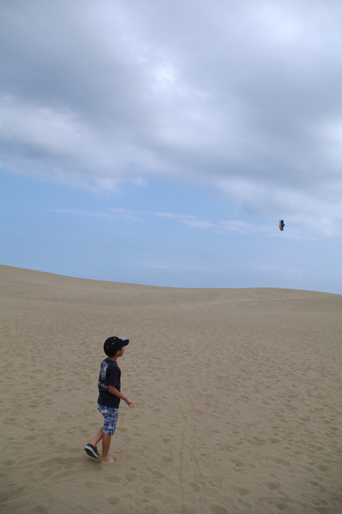 鳥取砂丘と息子