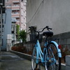 青い自転車