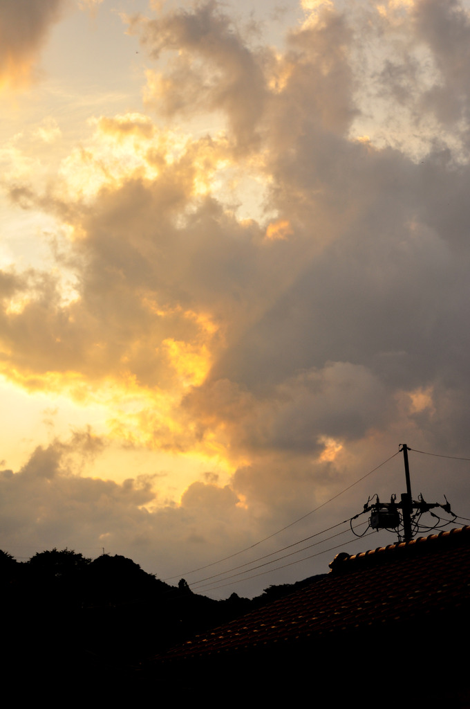 光差す夕暮れ