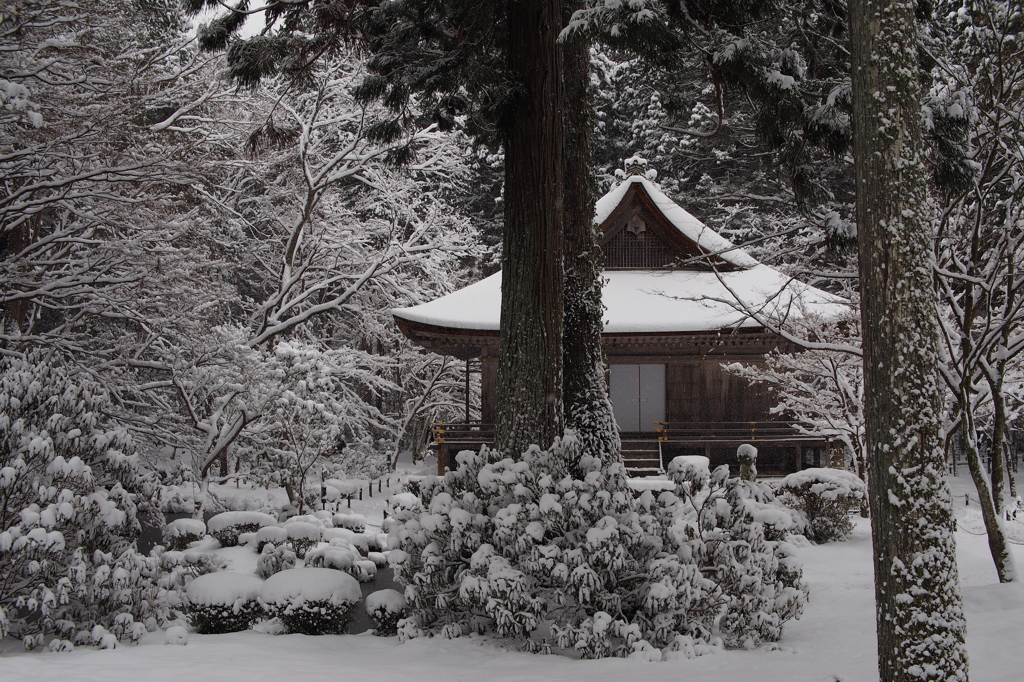 三千院雪景色