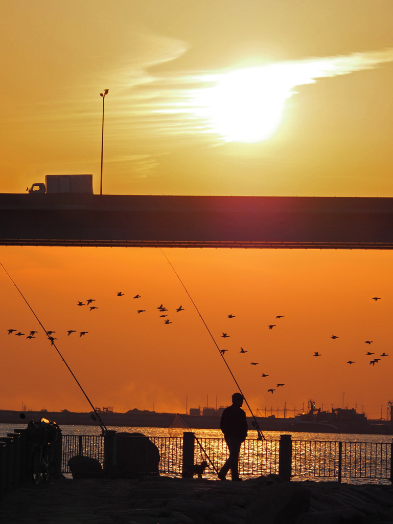 夕日の帰り道