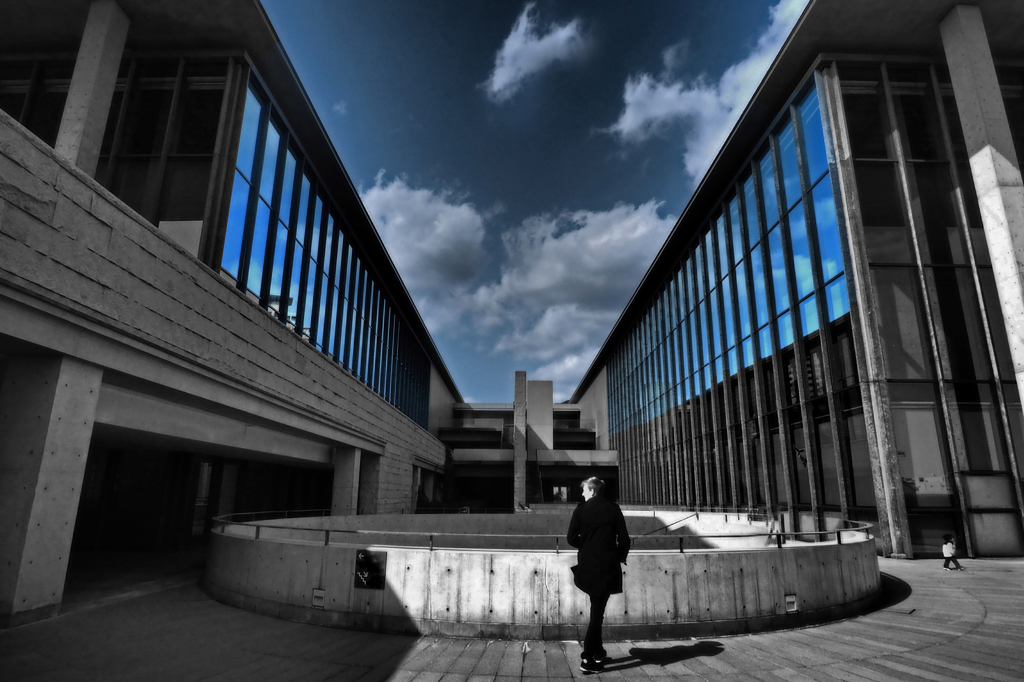 under the blue sky
