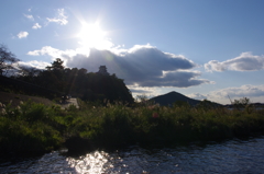 犬山城逆光