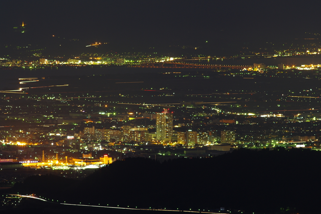 琵琶湖大橋方面の夜景