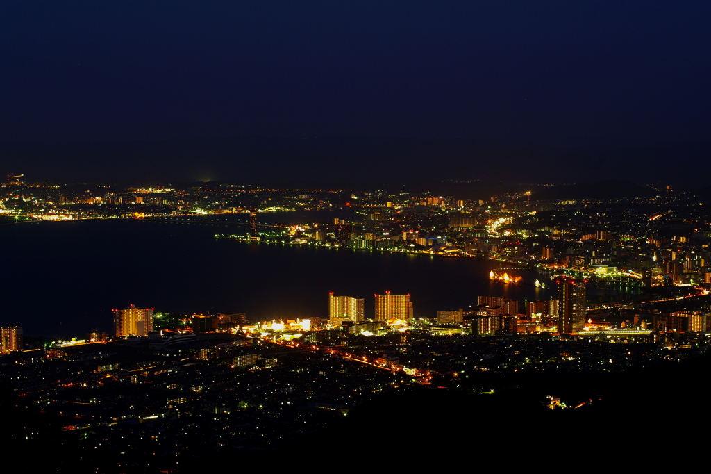 夢見ヶ丘からの琵琶湖夜景