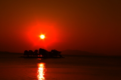 紅い夕日