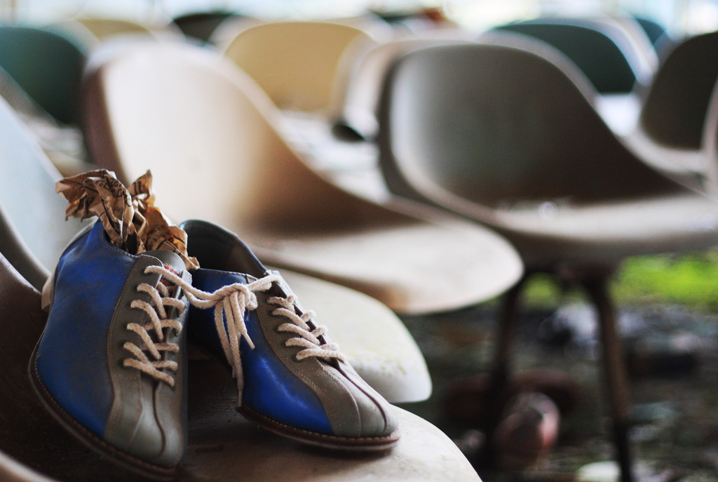 Shoes in ruins