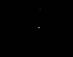 金星と月と木星と