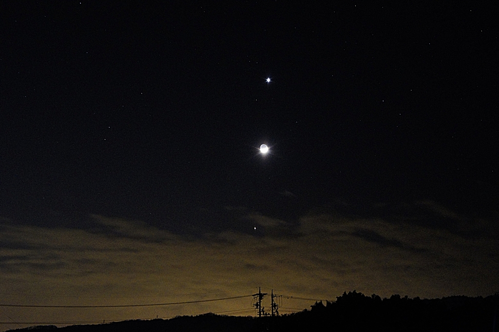 金星と月と木星がすれ違うタイミング