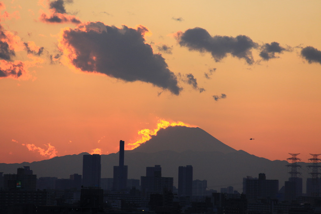 2月の夕焼け