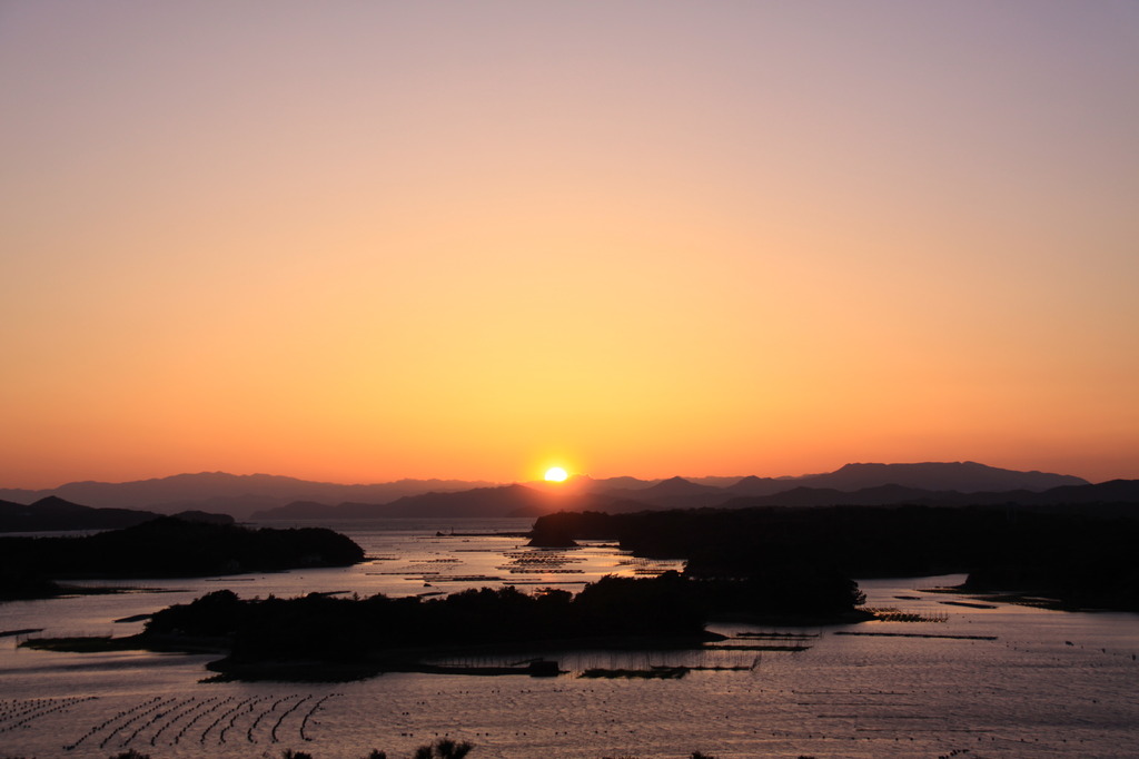 伊勢の夕日