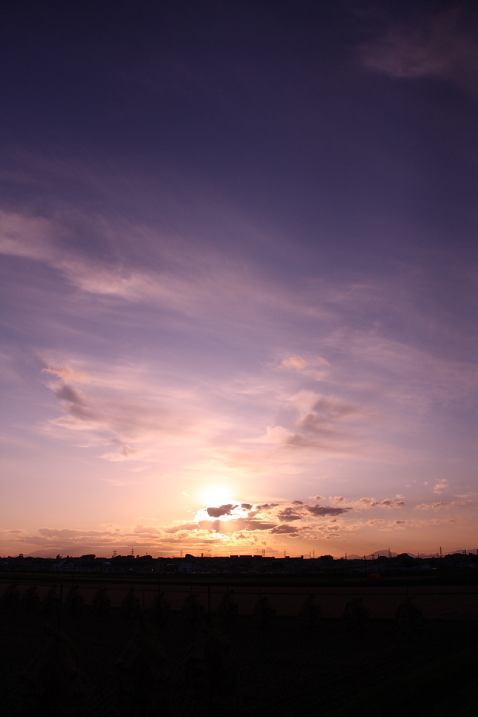 秋の夕焼け