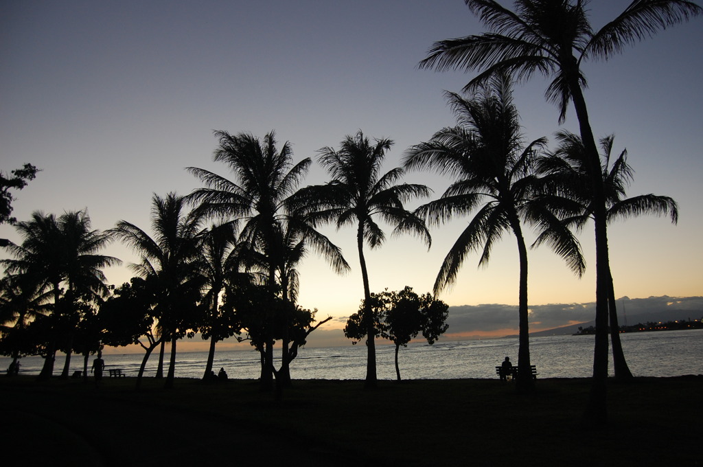 ハワイの夕暮れ