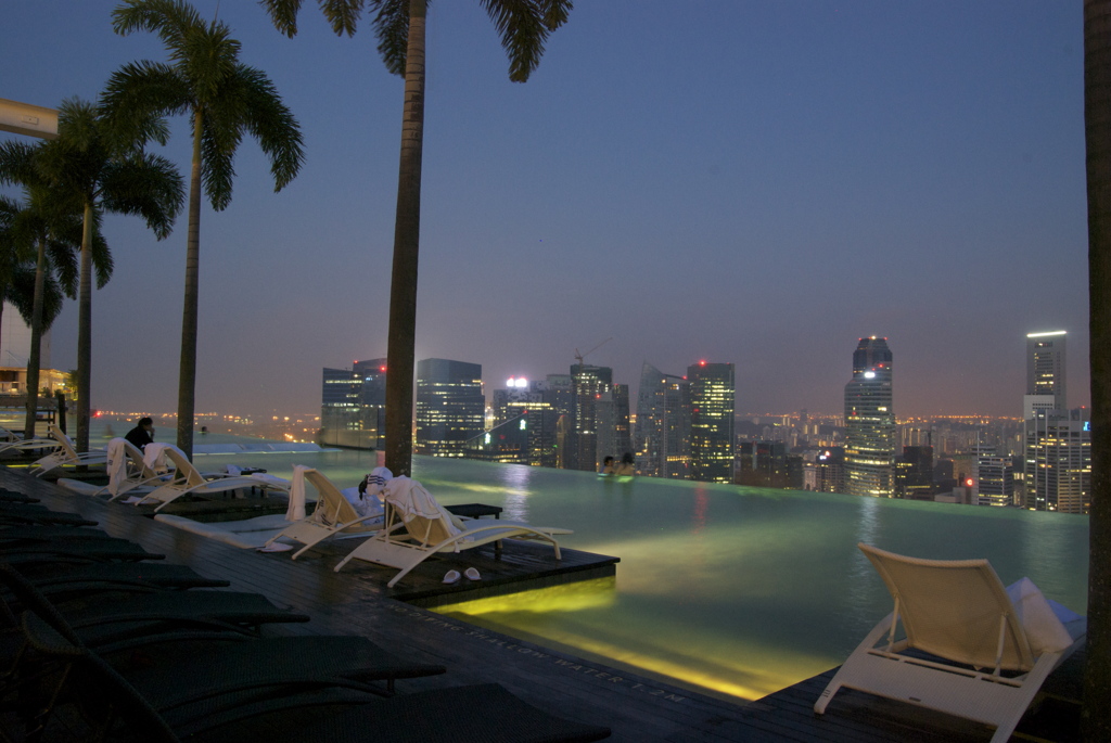 シンガポール　マリーナベイサンズ天空のプール