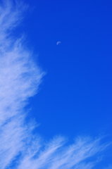 青と白と月