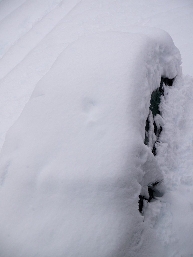Lumps of snow