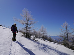 Snow mountain hiking