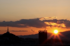 秋の夕焼け
