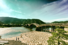 昔っぽい錦帯橋