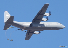 2023年降下訓練始め　C-130J