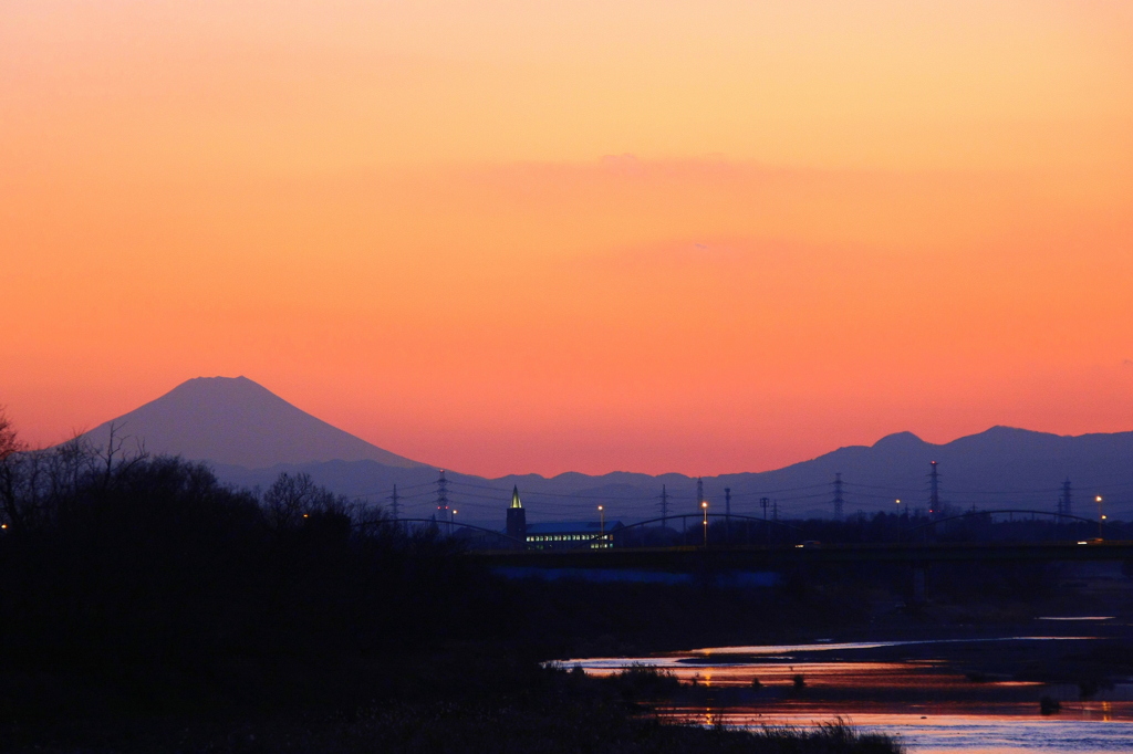 夕焼け富士
