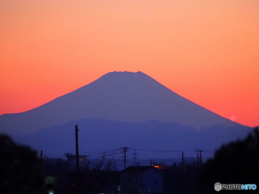 富士山　夕景