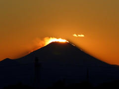 噴火！！　富士山から炎が？
