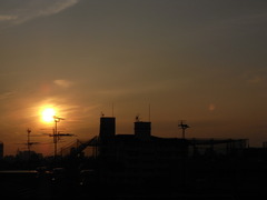 いつも見る夕日