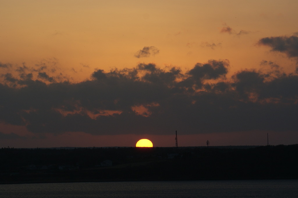 近所の夕日