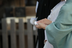 京都　八坂神社にて